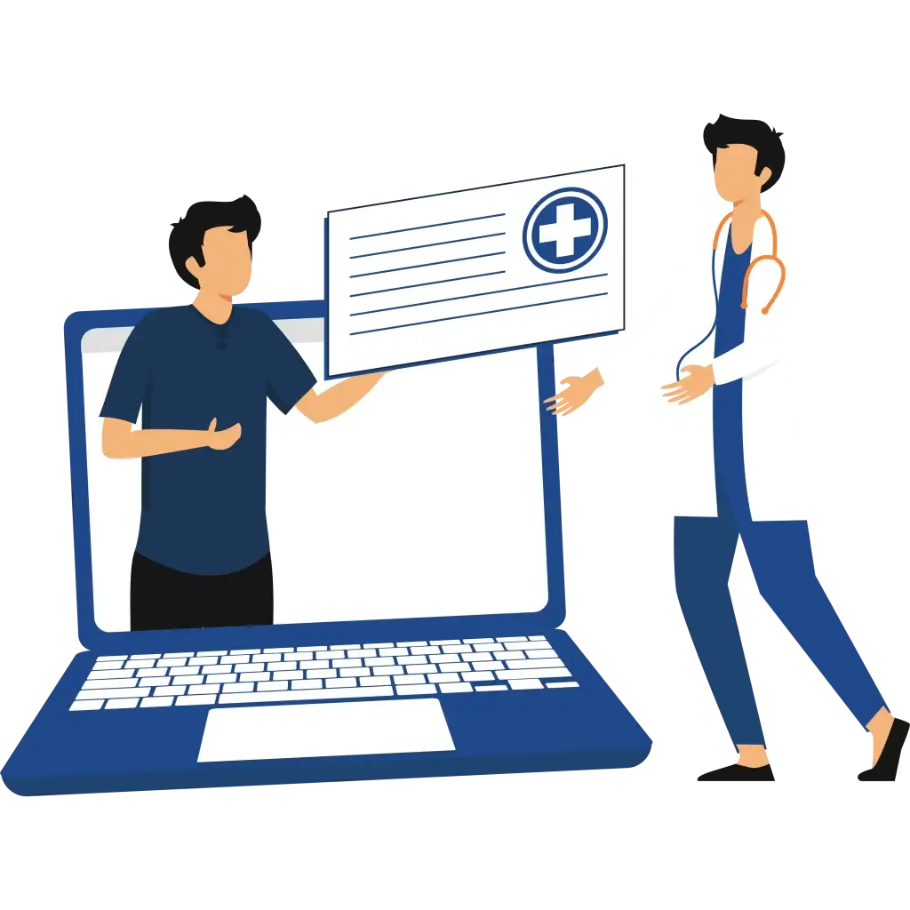 Man receiving Med card from CME Doctor after completing a DOT Physical in Springfield, MO